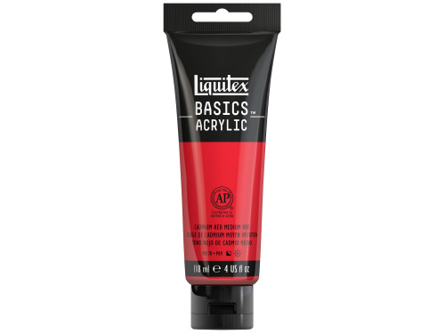 Basics Acrylic paint - Liquitex - 151, Cadmium Red Medium Hue, 118 ml