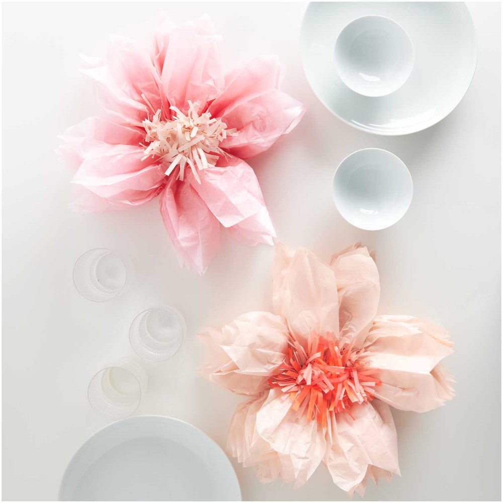 Kwiaty z bibuły Cherry Blossom - Rico Design - pastelowe, 40 cm, 2 szt.