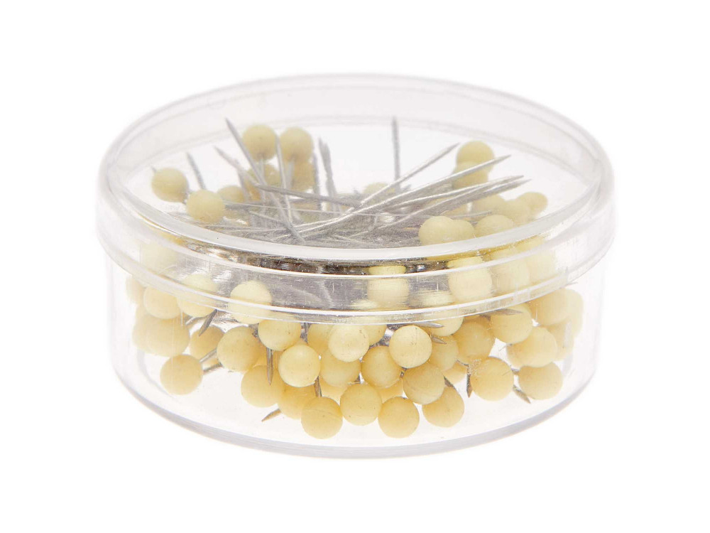 Decorative pins - Rico Design - Yellow, 38 mm, 100 pcs.