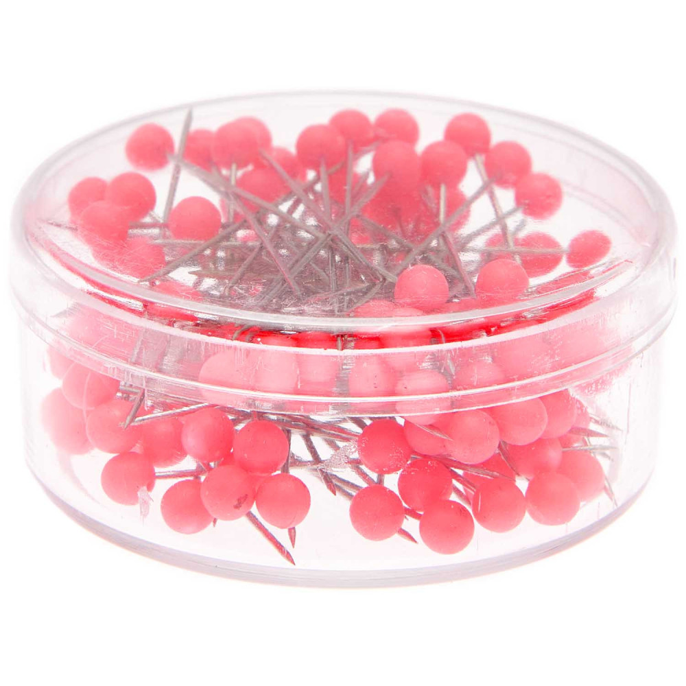 Decorative pins - Rico Design - Neon Pink, 38 mm, 100 pcs.