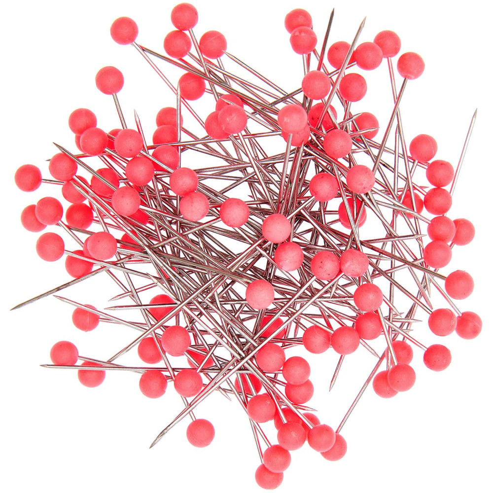 Decorative pins - Rico Design - Neon Pink, 38 mm, 100 pcs.