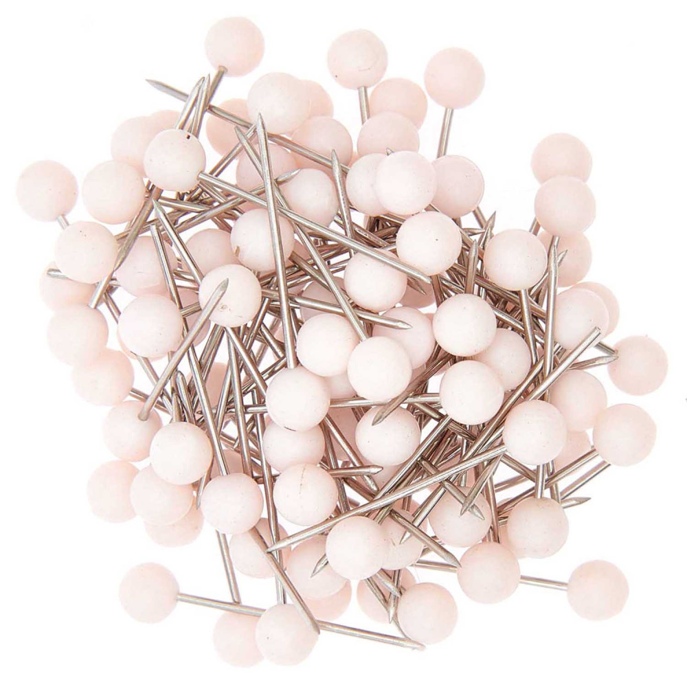 Decorative pins - Rico Design - Pink, 16 mm, 100 pcs.