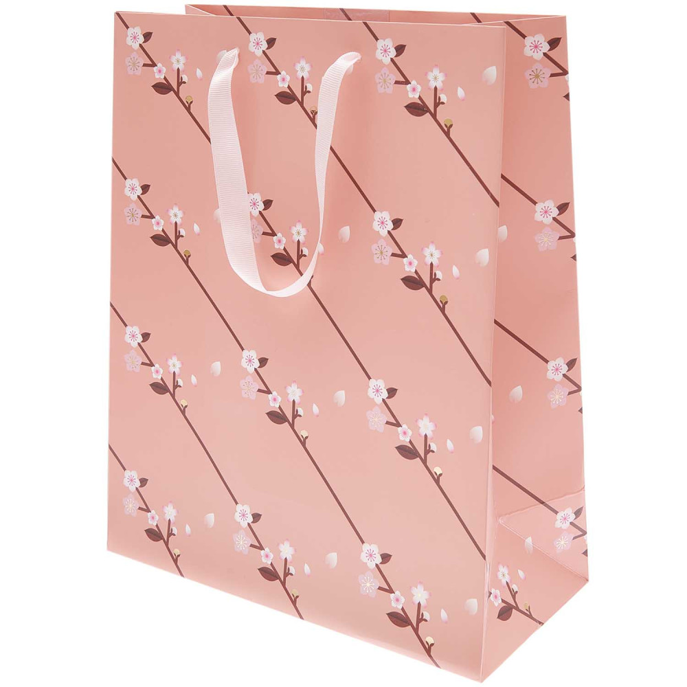 Paper gift bag Sakura - Rico Design - pink, 26 x 32 x 12 cm