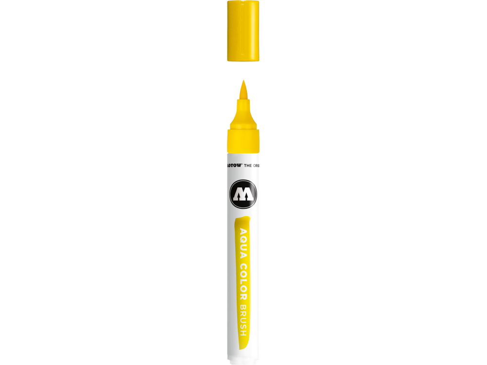 Marker Aqua Color Brush - Molotow - 001, Primary Yellow, 1 mm