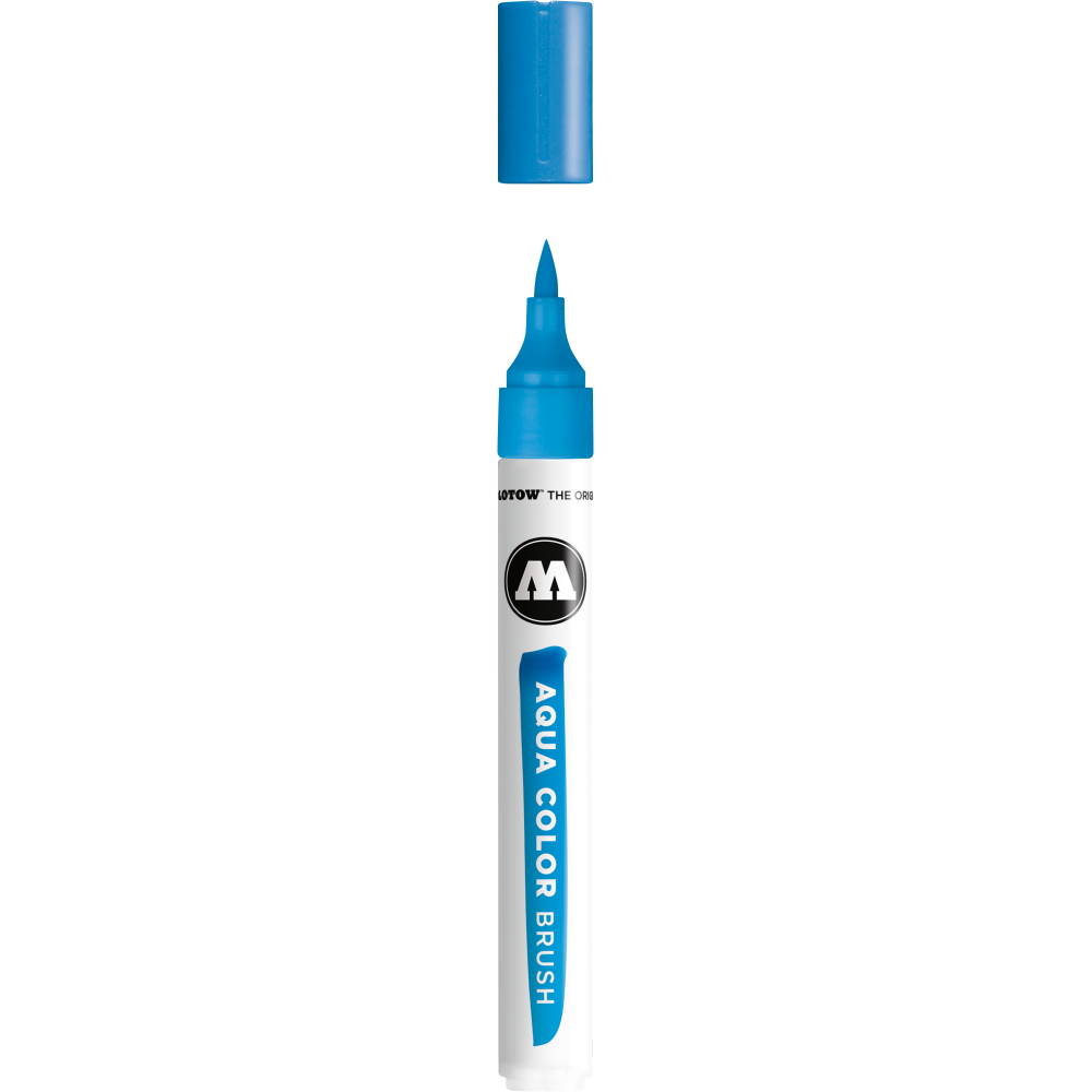 Marker Aqua Color Brush - Molotow - 012, Cyan, 1 mm