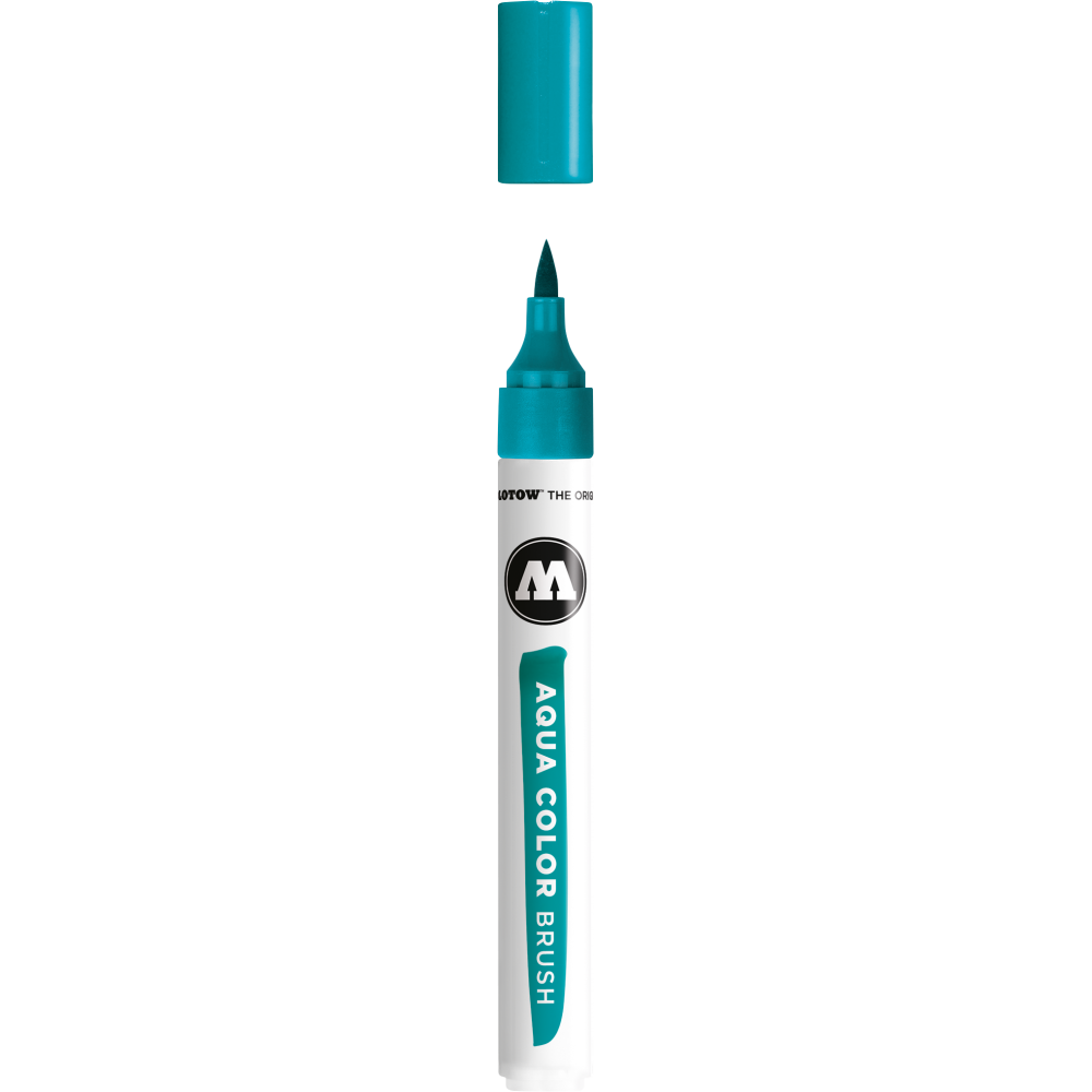 Marker Aqua Color Brush - Molotow - 013, Turquoise, 1 mm