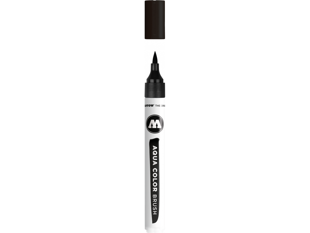 Marker Aqua Color Brush - Molotow - 022, Deep Black, 1 mm