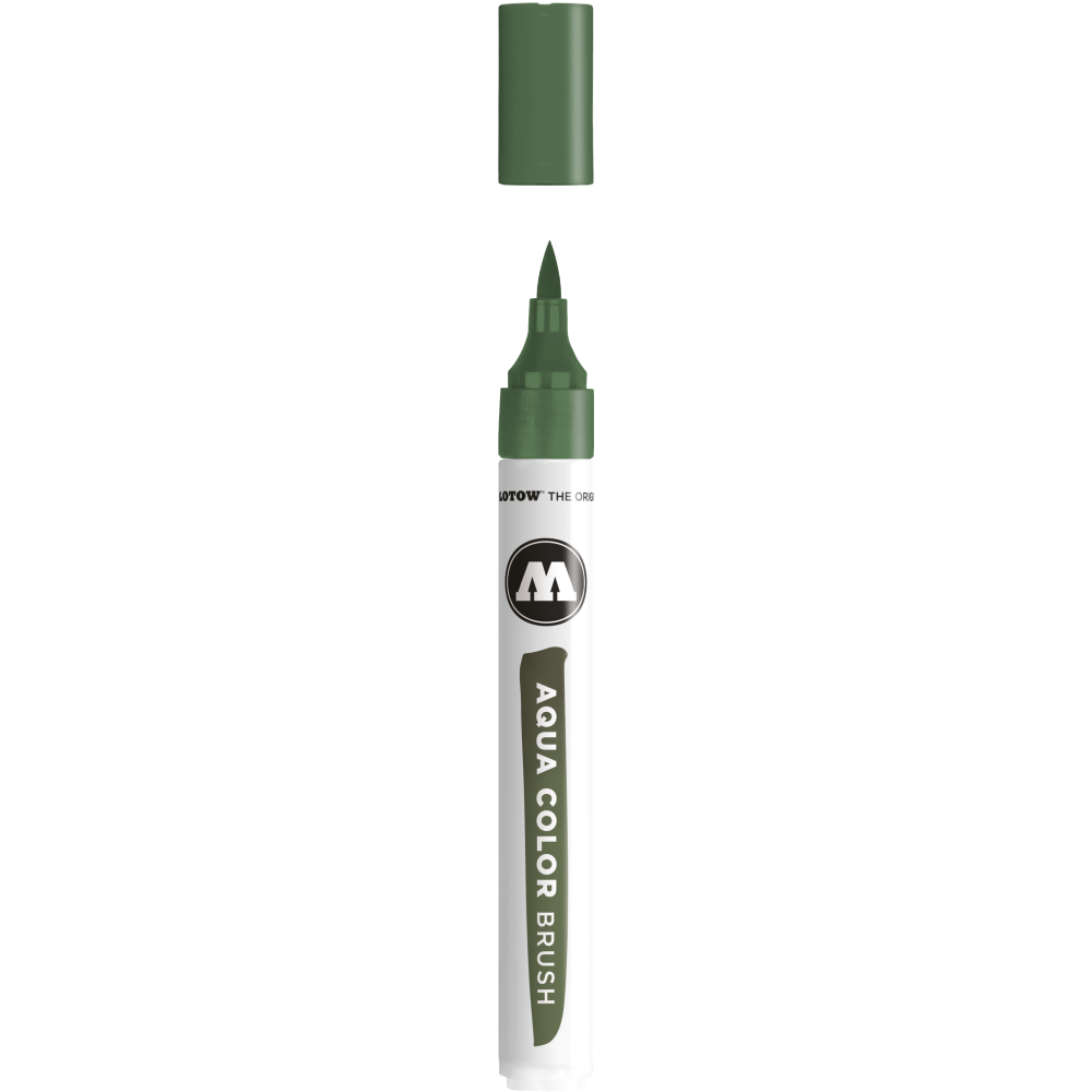 Aqua Color Brush Pen - Molotow - 050, Olive, 1 mm
