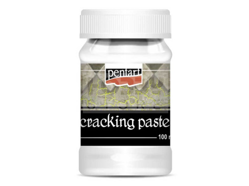 Pasta pękająca Cracking Paste do decoupage - Pentart - biała, 100 ml