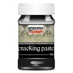 Pasta pękająca Cracking Paste do decoupage - Pentart - czarna, 100 ml