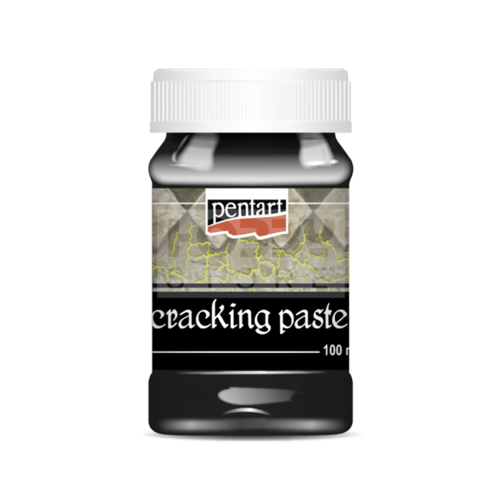 Pasta pękająca Cracking Paste do decoupage - Pentart - czarna, 100 ml