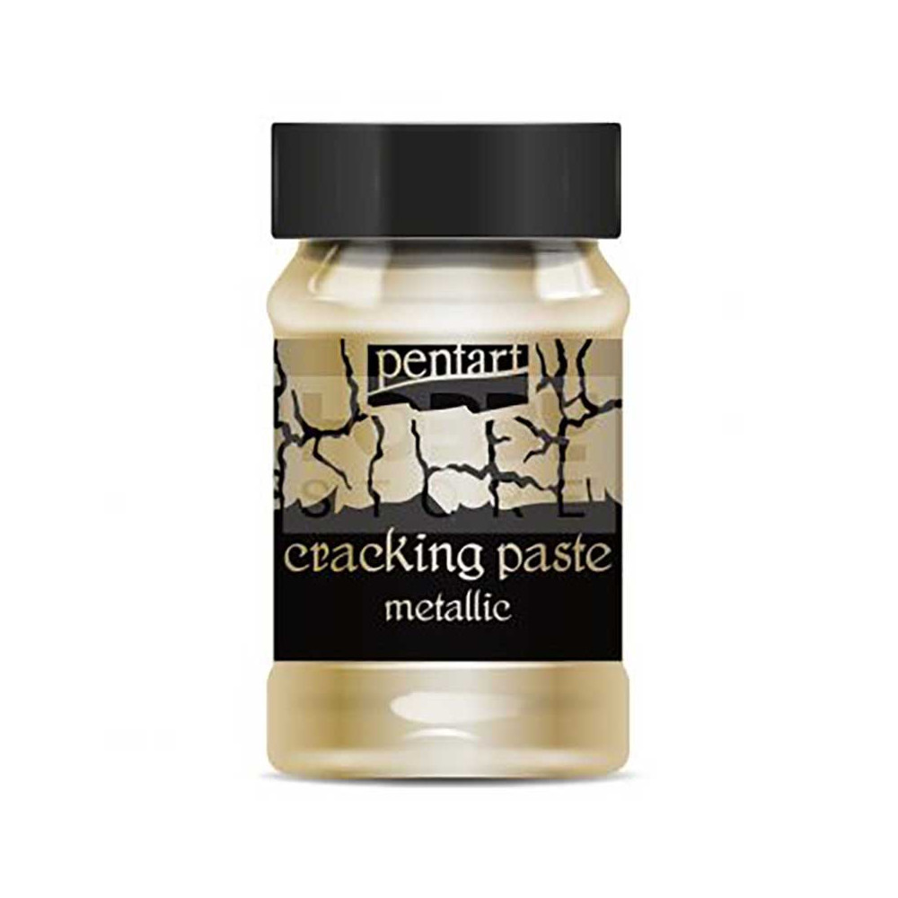 Pasta pękająca Cracking Paste do decoupage - Pentart - złota, 100 ml