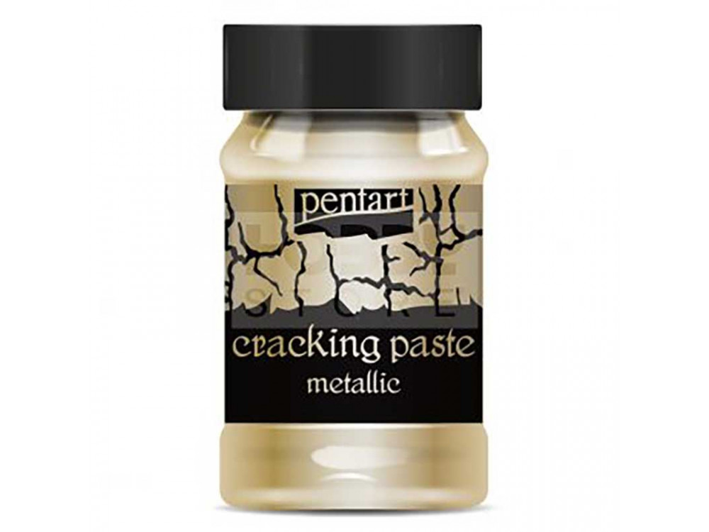 Pasta pękająca Cracking Paste do decoupage - Pentart - złota, 100 ml