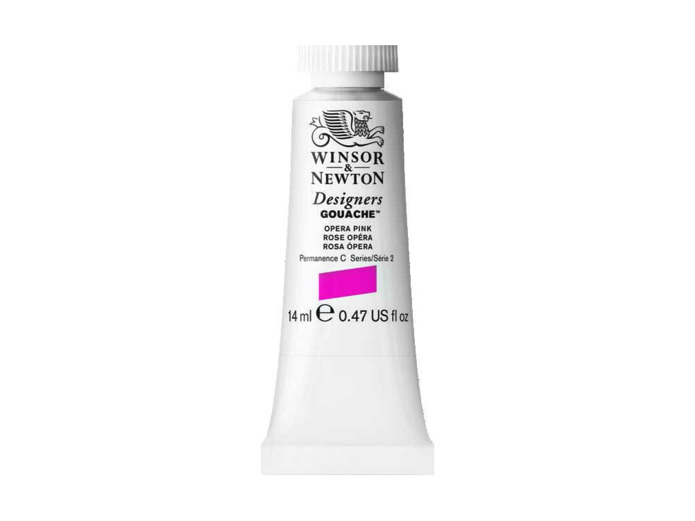 Gouache paint in tube - Winsor & Newton - Opera Pink, 14 ml