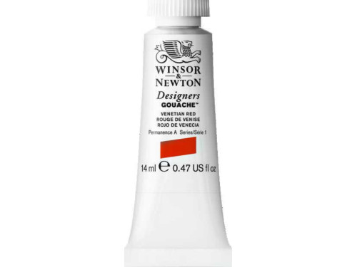 Farba gwasz Designers Gouache - Winsor & Newton - Venetian Red, 14 ml