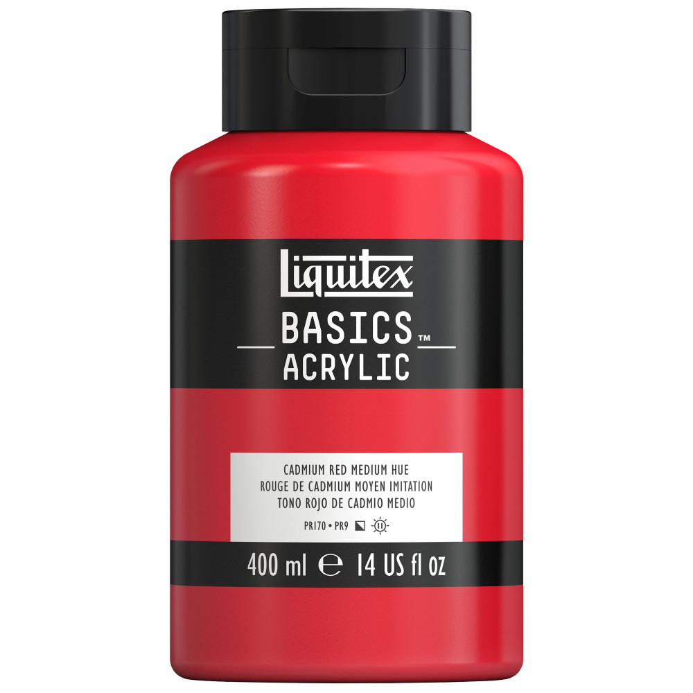 Farba akrylowa Basics Acrylic - Liquitex - 151, Cadmium Red Medium, 400 ml