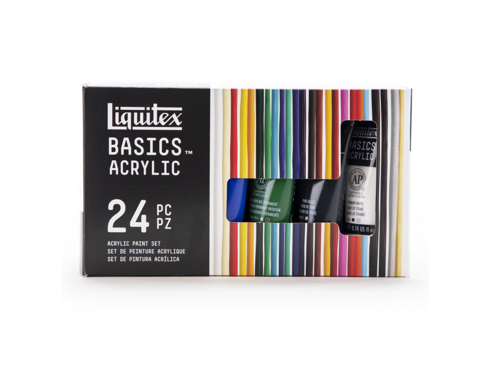 Set of Basics Acrylic paints - Liquitex - 24 colors x 22 ml