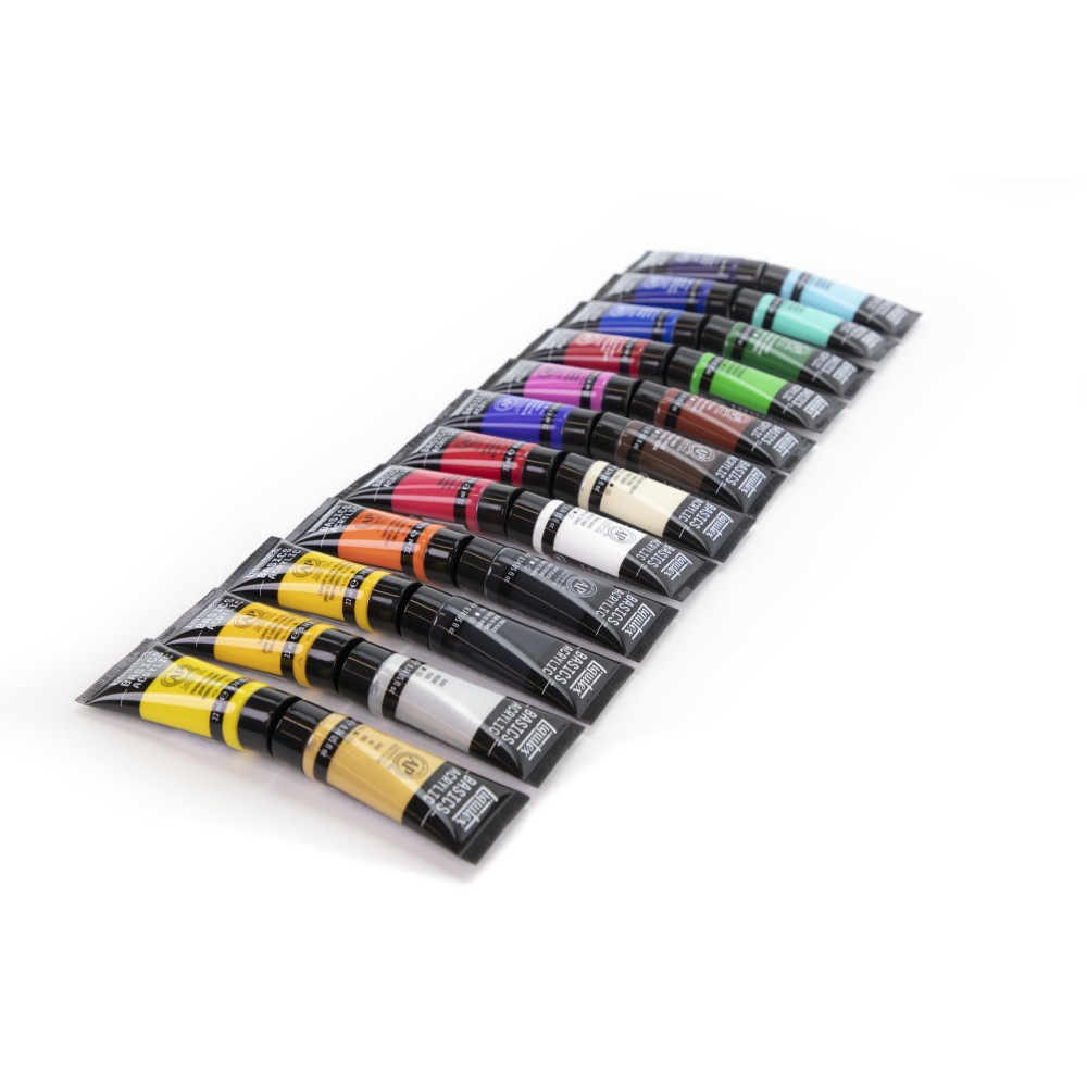 Zestaw farb akrylowych Basics Acrylic - Liquitex - 24 kolory x 22 ml