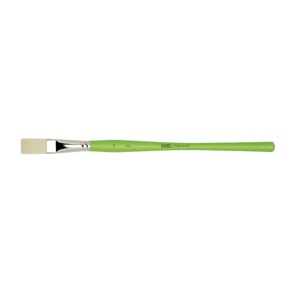 Flat, synthetic brush free-style - Liquitex - long handle, no. 10