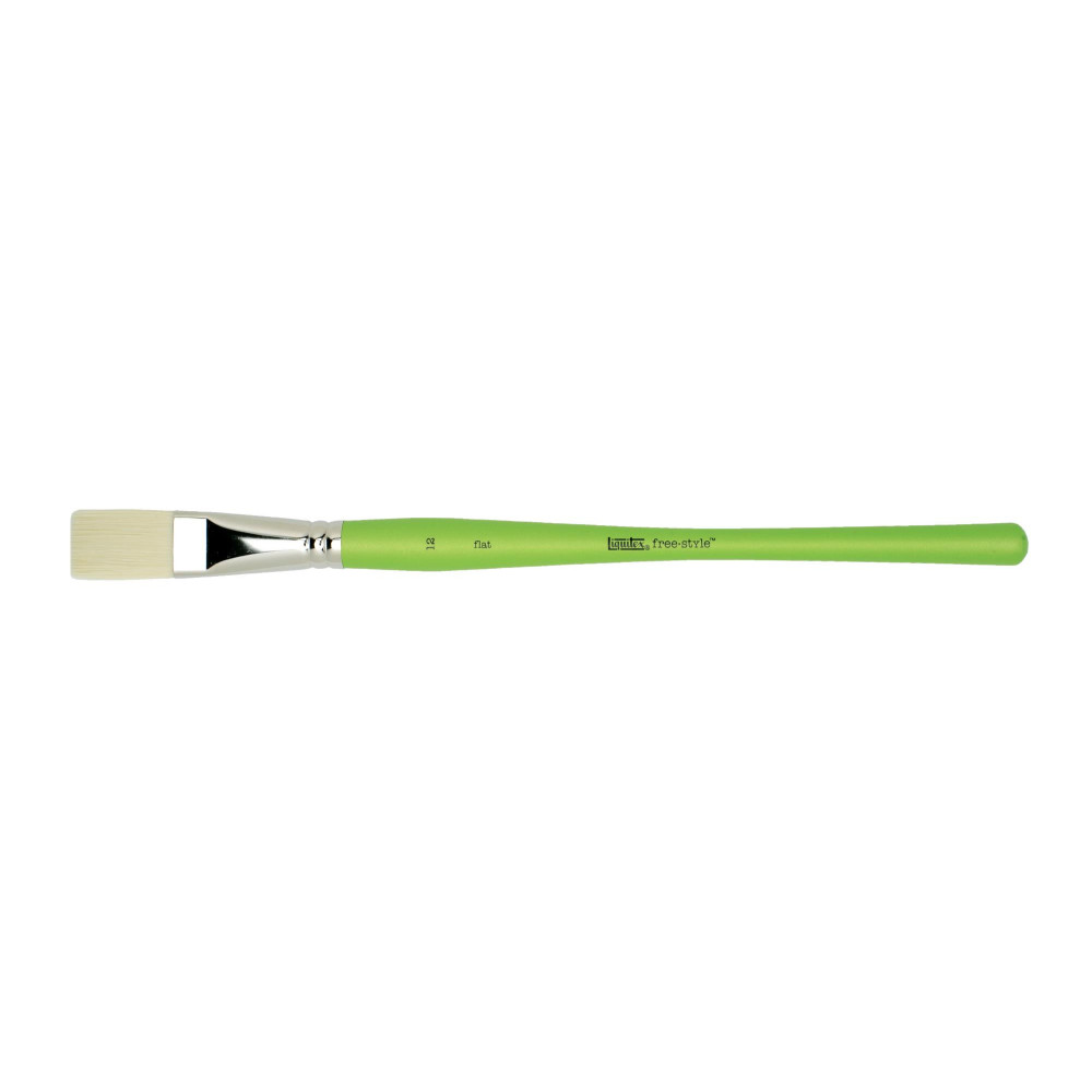 Flat, synthetic brush free-style - Liquitex - long handle, no. 12