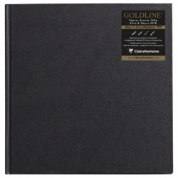Szkicownik Goldline - Clairefontaine - czarny, 20 x 20 cm, 140 g, 64 ark.