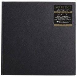 Szkicownik Goldline - Clairefontaine - czarny, 25 x 25 cm, 140 g, 64 ark.