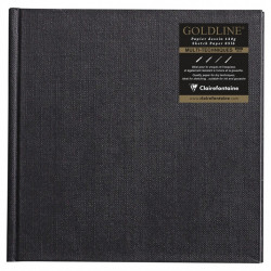 Goldline sketchbook - Clairefontaine - black, 15 x 15 cm, 140 g, 64 sheets