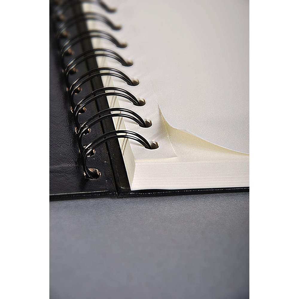 Goldline spiral sketchbook - Clairefontaine - black, horizontal, A6, 140 g, 64 sheets