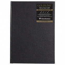 Szkicownik Goldline - Clairefontaine - czarny, pionowy, A5, 140 g, 64 ark.