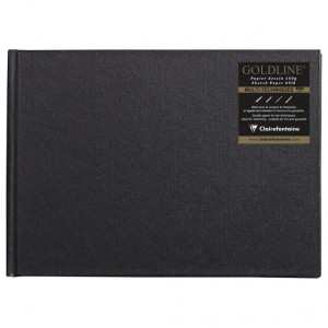 Szkicownik Goldline - Clairefontaine - poziomy, A5, 140 g