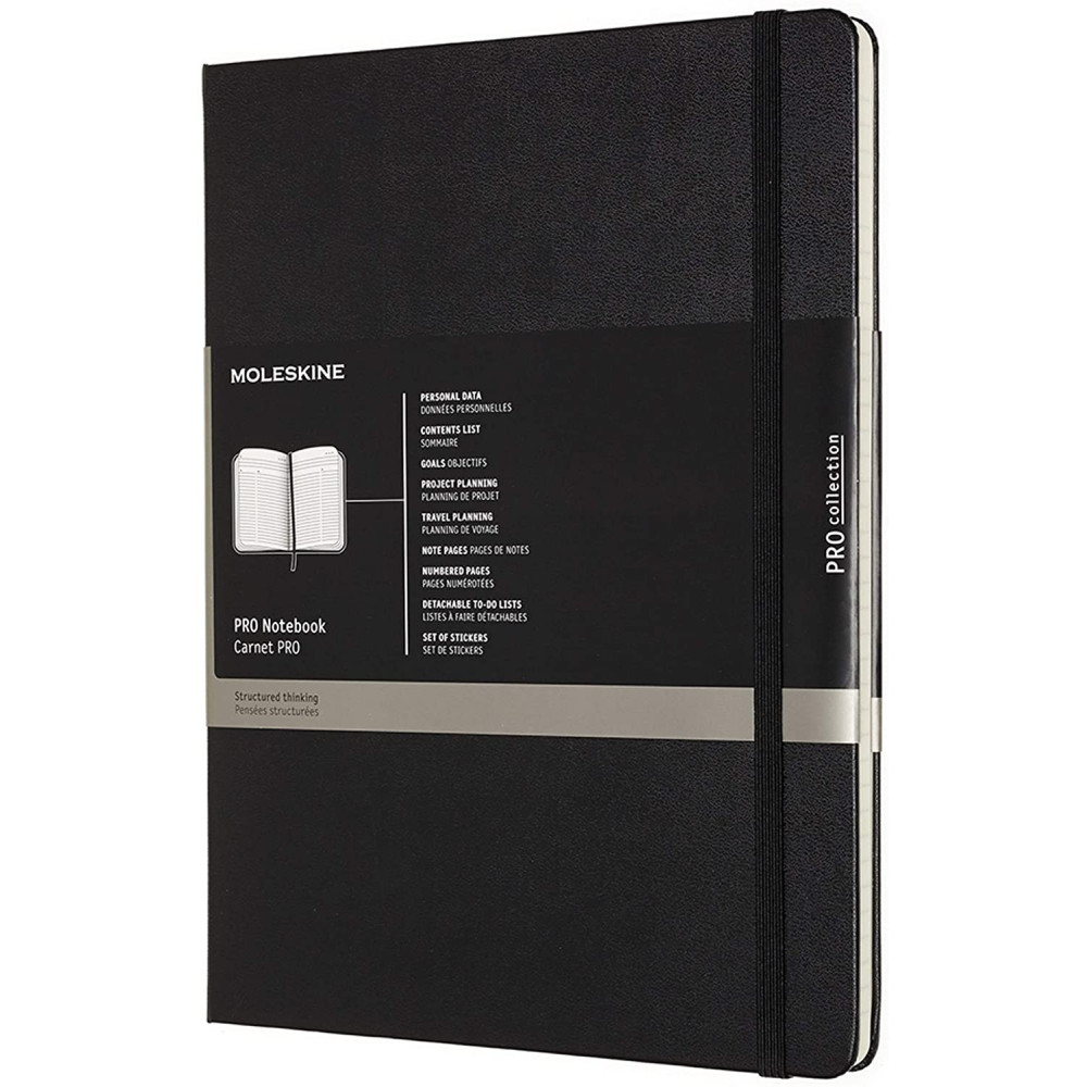Notebook Professional - Moleskine - ruled, Black, hardcover, XL