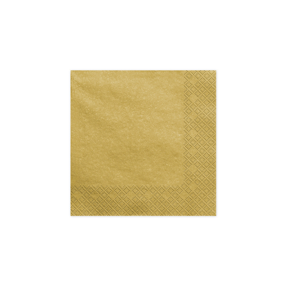 Napkins - metallic gold, 20 pcs.