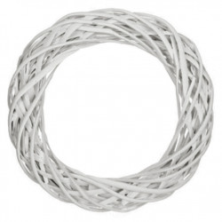 Braided wreath, base for garlands - grey, 35 cm