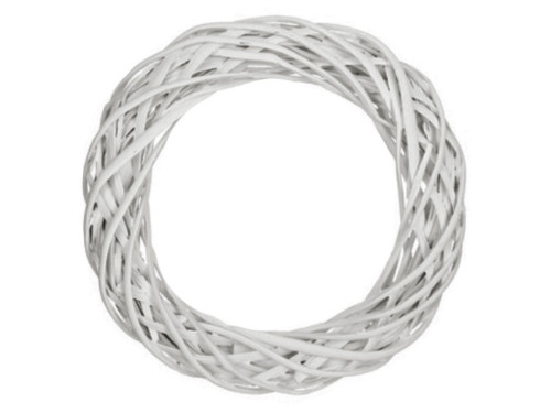 Braided wreath, base for garlands - grey, 35 cm