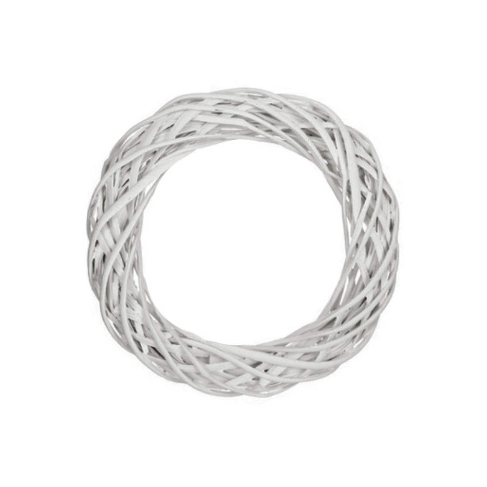 Braided wreath, base for garlands - grey, 35 cm
