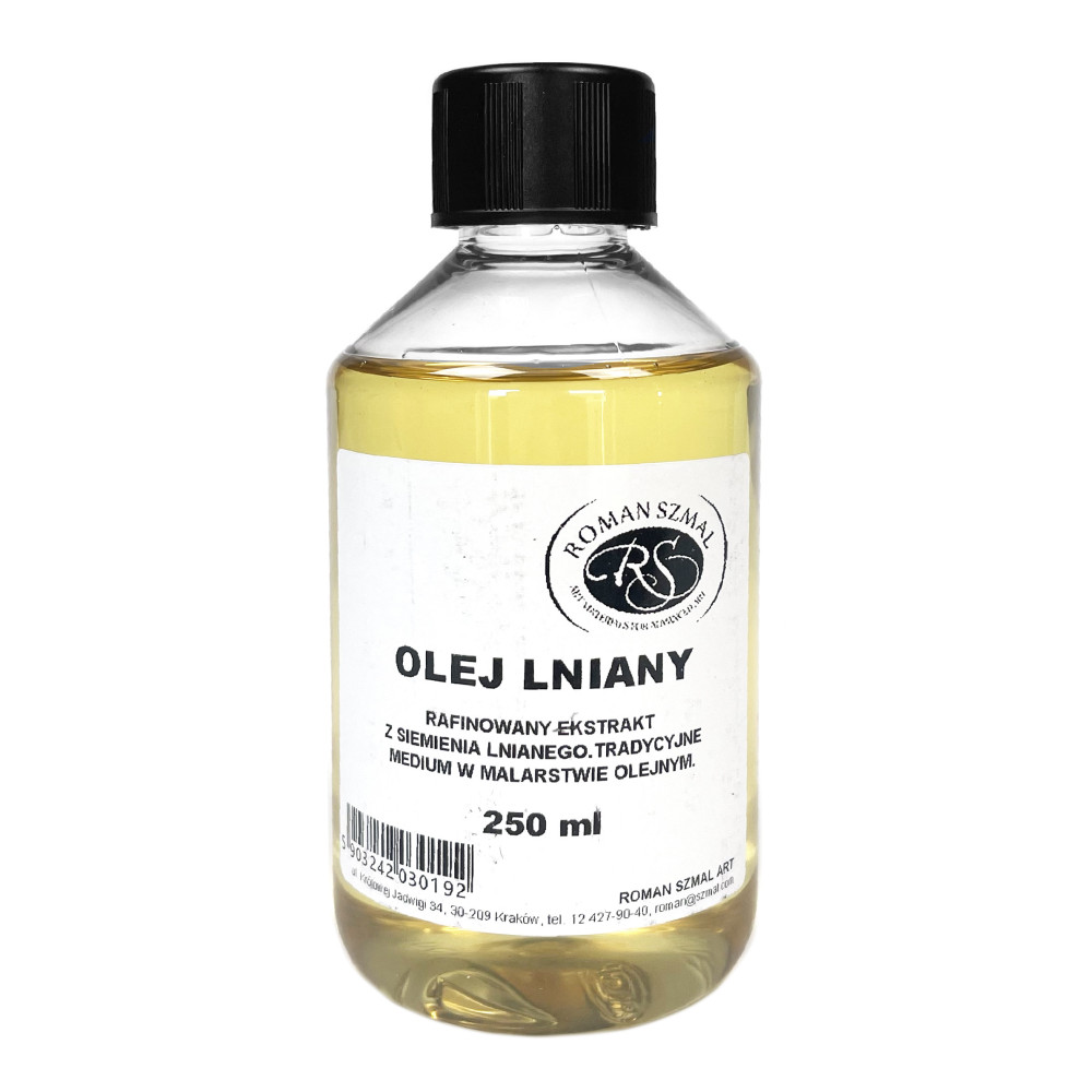 Olej lniany do farb olejnych, rafinowany - Roman Szmal - 250 ml