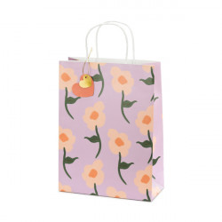 Gift paper bag, Flowers -...
