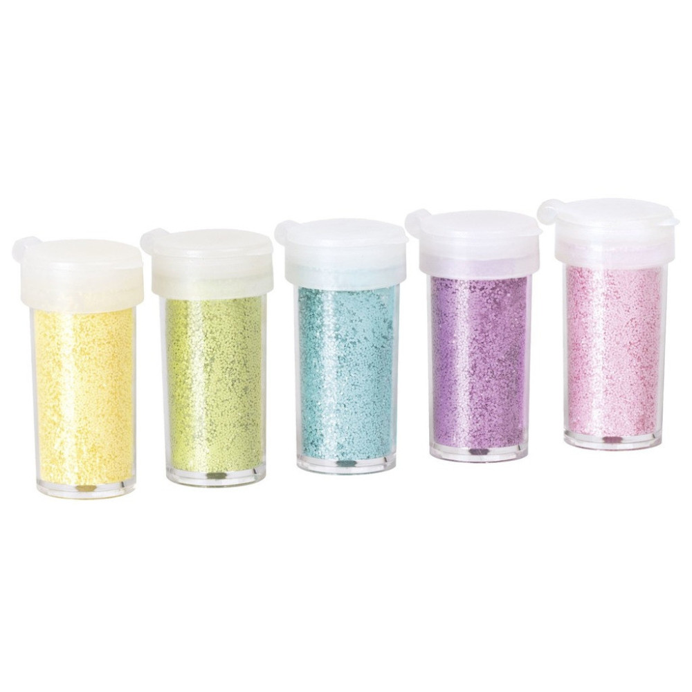 Set of glitter - Knorr Prandell - pastel, 5 colors x 4 g