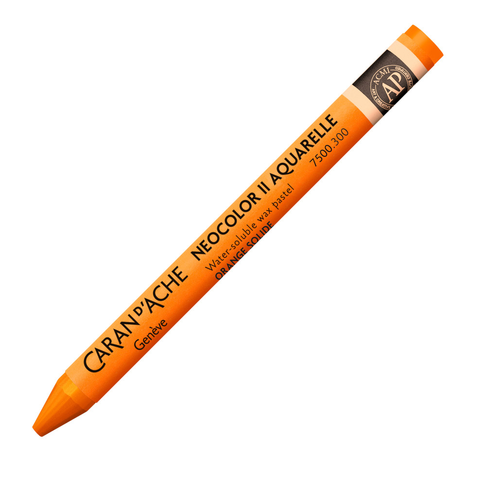 Neocolor II water-soluble wax pencil - Caran d'Ache - 300, Fast Orange