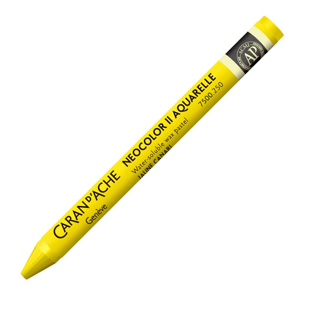 Neocolor II water-soluble wax pencil - Caran d'Ache - 250, Canary Yellow