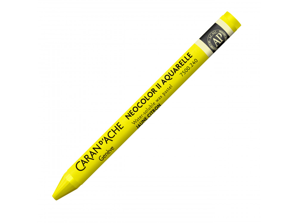 Neocolor II water-soluble wax pencil - Caran d'Ache - 240, Lemon Yellow