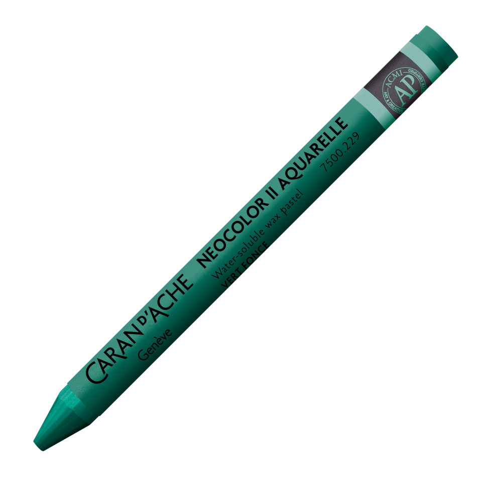 Neocolor II water-soluble wax pencil - Caran d'Ache - 229, Dark Green