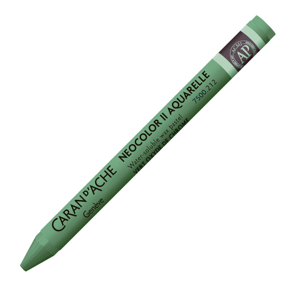 Neocolor II water-soluble wax pencil - Caran d'Ache - 212, Chromium Oxyde Green