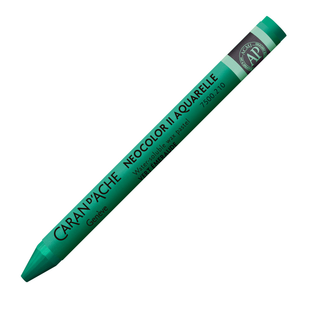 Neocolor II water-soluble wax pencil - Caran d'Ache - 210, Emerald Green