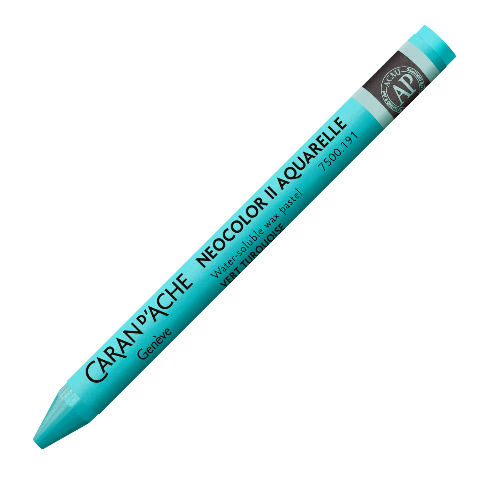 Neocolor II water-soluble wax pencil - Caran d'Ache - 191, Turquoise Green