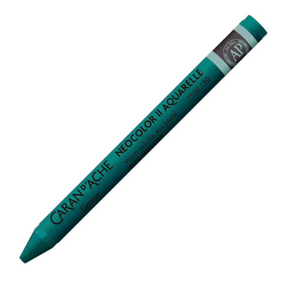 Neocolor II water-soluble wax pencil - Caran d'Ache - 190, Greenish Blue