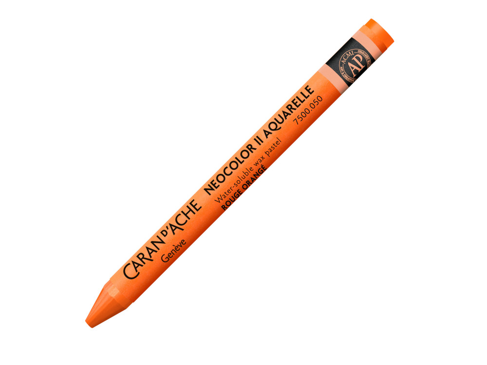 Neocolor II water-soluble wax pencil - Caran d'Ache - 050, Flame Red