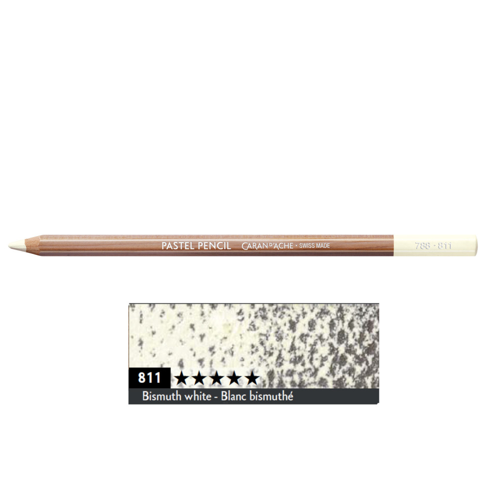 Dry Pastel Pencil - Caran d'Ache - 811, Bismuth White
