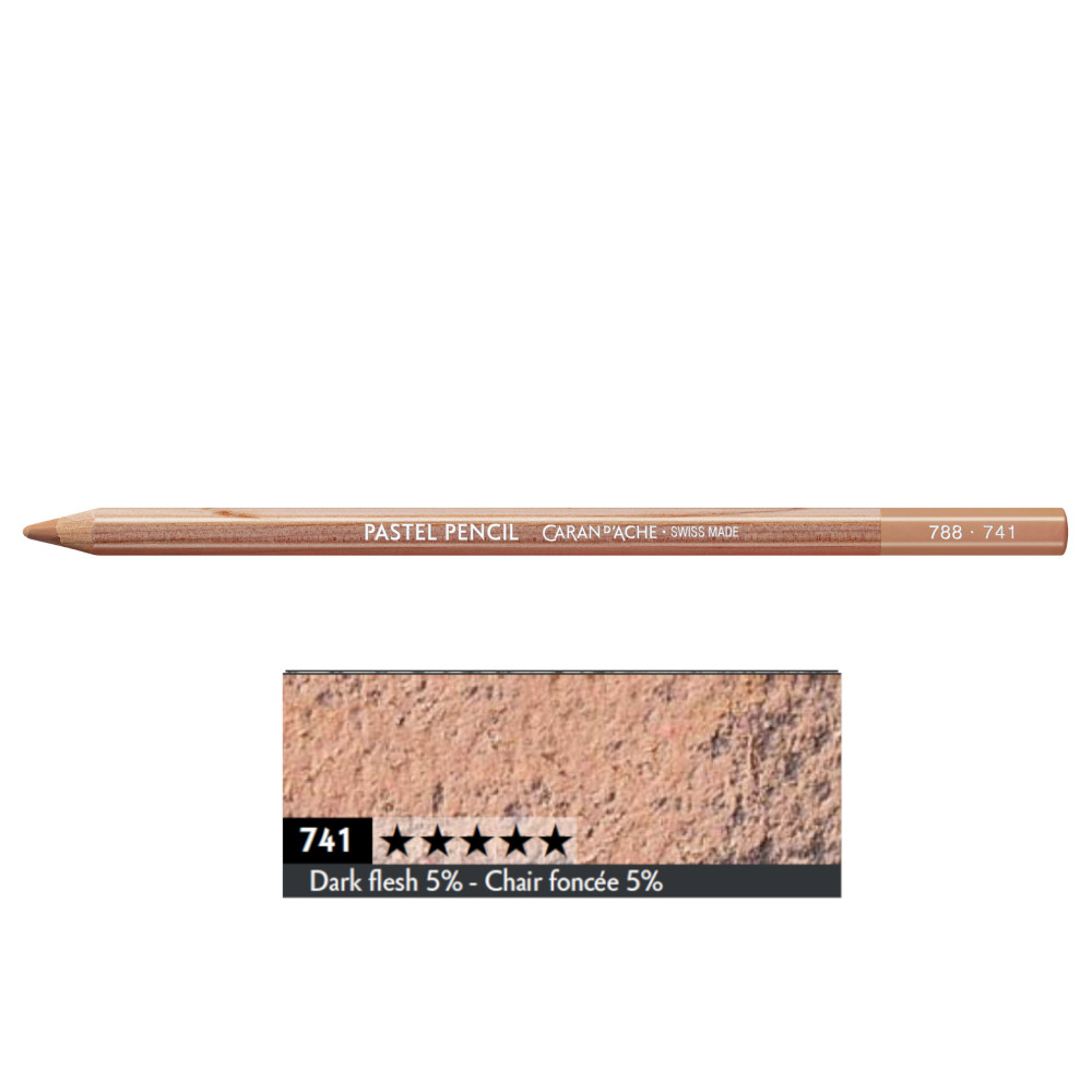 Pastela sucha w kredce Pastel Pencil - Caran d'Ache - 741, Dark Flesh 5%