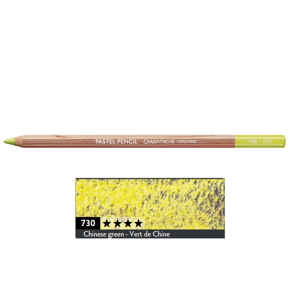 Dry Pastel Pencil - Caran d'Ache - 730, Chinese Green